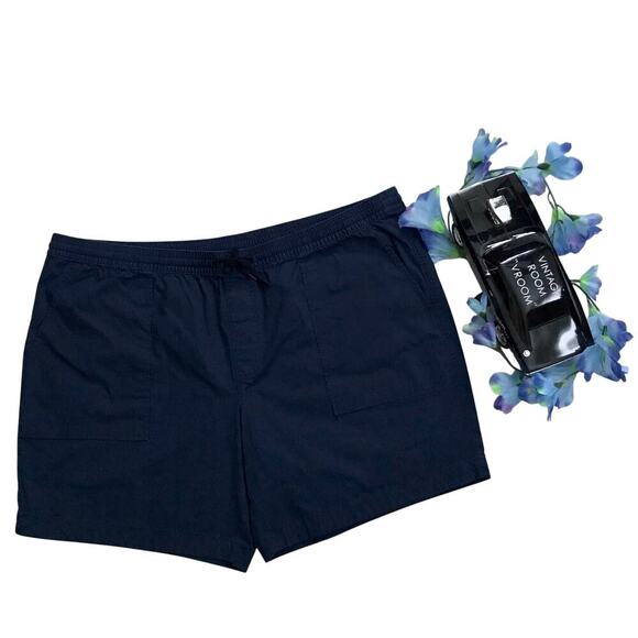 Lands' End NWT Navy Pull On Shorts Men XXL (44-46) - Picture 1 of 10